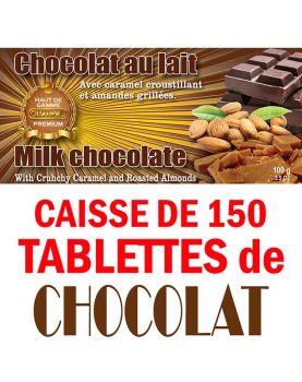 caisse de chocolat caramel et amandes